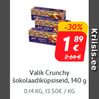 Allahindlus - Valik Crunchy šokolaadiküpsiseid, 140 g