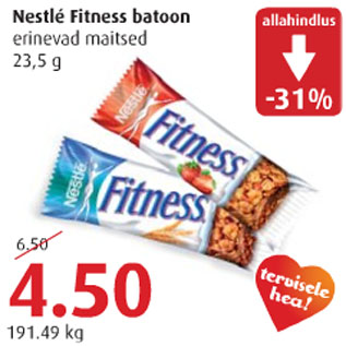 Allahindlus - Nestle Fitness batoon