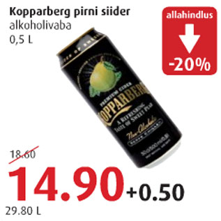 Allahindlus - Kopparberg pirni siider, alkoholivaba