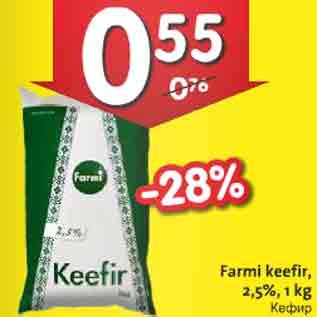 Allahindlus - Farmi keefir, 2,5%,1 l