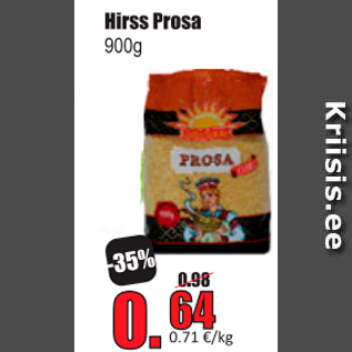 Allahindlus - Hirss Prosa 900 g