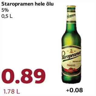 Скидка - Светлое пиво Staropramen 5% 0,5 л