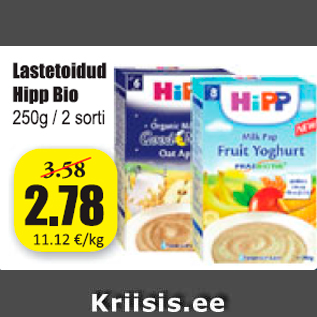 Allahindlus - Lastetoidud Hipp Bio