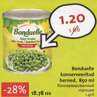 Allahindlus - Bonduelle konserveeritud herned