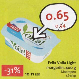 Allahindlus - Felix Voila Light margariin