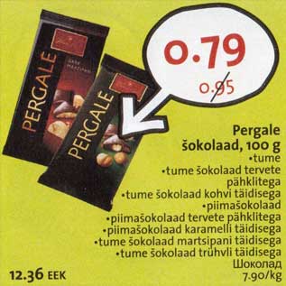Allahindlus - Pergale šokolaad