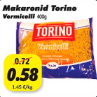 Allahindlus - Makaronid Torino Vermicelli, 400g