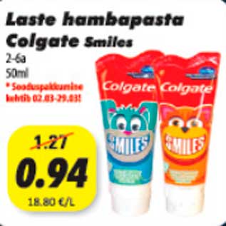 Allahindlus - Laste hambapasta Colgate Smiles 2-6a, 50ml