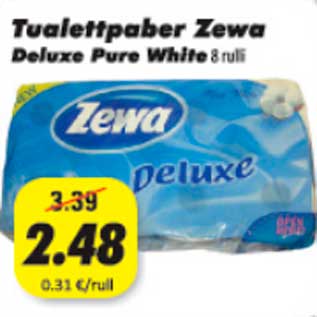 Allahindlus - Tualettpaber Zewa Deluxe Pure White 8ruli