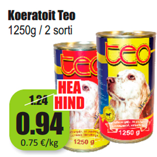 Скидка - Корм для собак Teo
