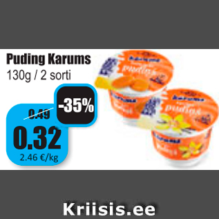 Allahindlus - Puding Karums 130g / 2 sorti