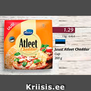 Allahindlus - Juust Atleet Cheddar 200 g