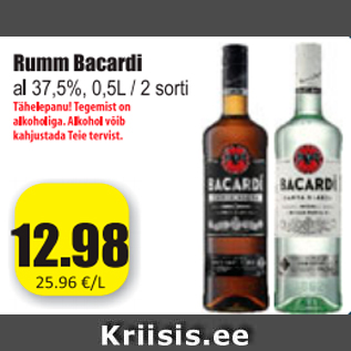 Allahindlus - Rumm Bacardi