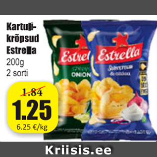 Скидка - Картофельные чипсы Estrella