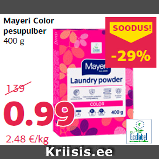 Allahindlus - Mayeri Color pesupulber 400 g