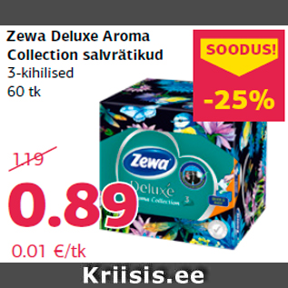 Allahindlus - Zewa Deluxe Aroma Collection salvrätikud