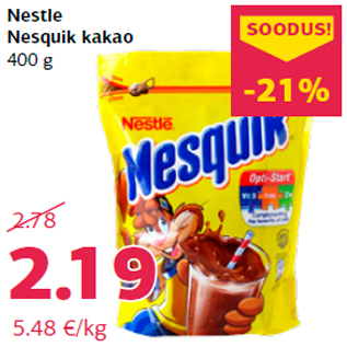 Скидка - Какао Nesquik 400 г