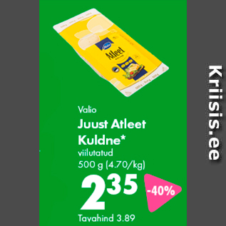 Allahindlus - Valio Juust Atleet Kuldne*