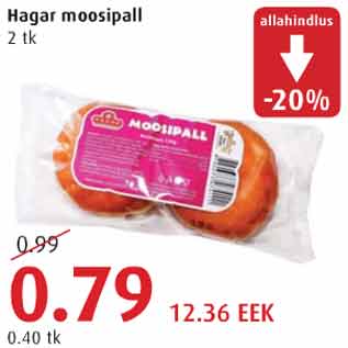 Allahindlus - Hagar moosipall