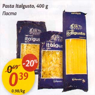 Allahindlus - Pasta Italgusto