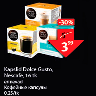 Allahindlus - Kapslid Dolce Gusto, Nescafe, 16 tk