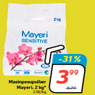 Скидка - Стиральный порошок для стиральной машины Mayeri, 2 кг *