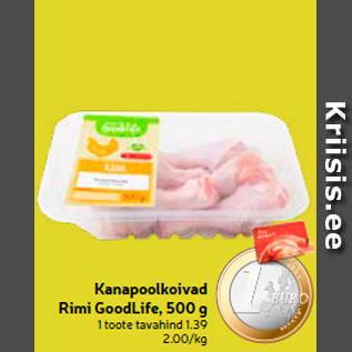 Скидка - Куриные половинки ножек Rimi GoodLife, 500 г
