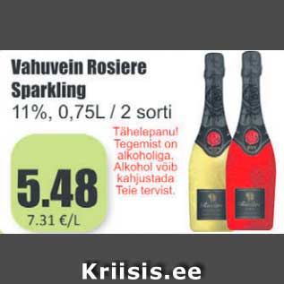 Allahindlus - Vahuvein Rosiere Sparkling