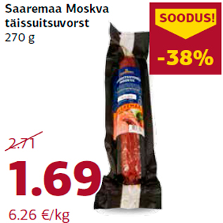 Allahindlus - Saaremaa Moskva täissuitsuvorst 270 g