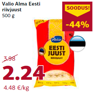 Allahindlus - Valio Alma Eesti riivjuust 500 g