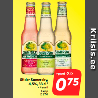 Allahindlus - Siider Somersby, 4,5%, 33 cl* • 4 sorti