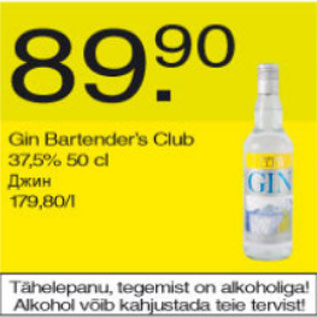 Allahindlus - Gin Bartenders Club