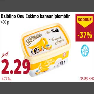 Allahindlus - Balbiino Onu Eskimo banaaniplombiir 480 g