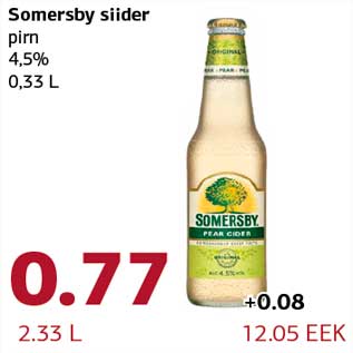 Allahindlus - Somersby siider pirn 4,5% 0,33 L