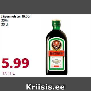 Allahindlus - Jägermeister liköör