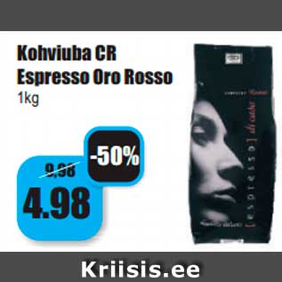 Allahindlus - Kohviuba CR Espresso Oro Rosso 1kg