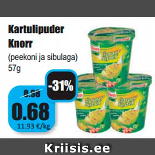Allahindlus - Kartulipuder Knorr