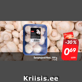 Скидка - Шампиньоны Rimi, 250 г