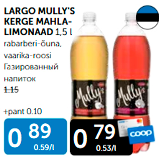 Allahindlus - LARGO MULLY´S KERGE MAHLALIMONAAD 1,5 L