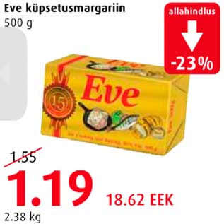 Allahindlus - Eve küpsetusmargariin