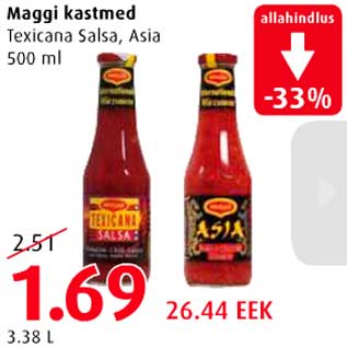 Allahindlus - Maggi kastmed