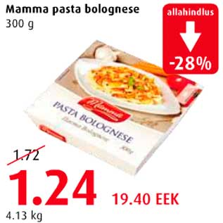 Allahindlus - Mamma pasta bolognese