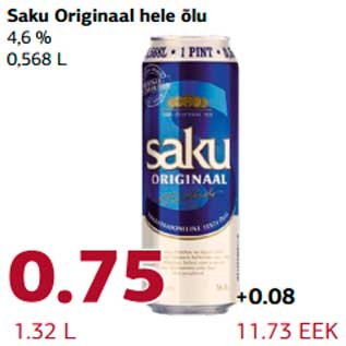 Allahindlus - Saku Originaal hele õlu