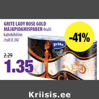 Allahindlus - GRITE LADY ROSE GOLD MAJAPIDAMISPABER