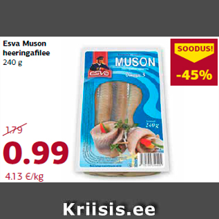 Allahindlus - Esva Muson heeringafilee 240 g