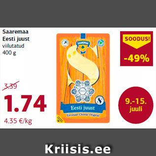 Allahindlus - Saaremaa Eesti juust