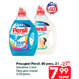 Allahindlus - Pesugeel Persil, 40 pesu, 2 l