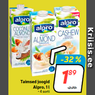 Скидка - Травяные напитки Alpro, 1 л