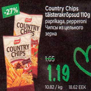 Allahindlus - Country Chips täisterakrõpsud