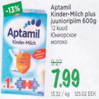 Allahindlus - Aptamil Kinder-Milch plus juuniorpiim